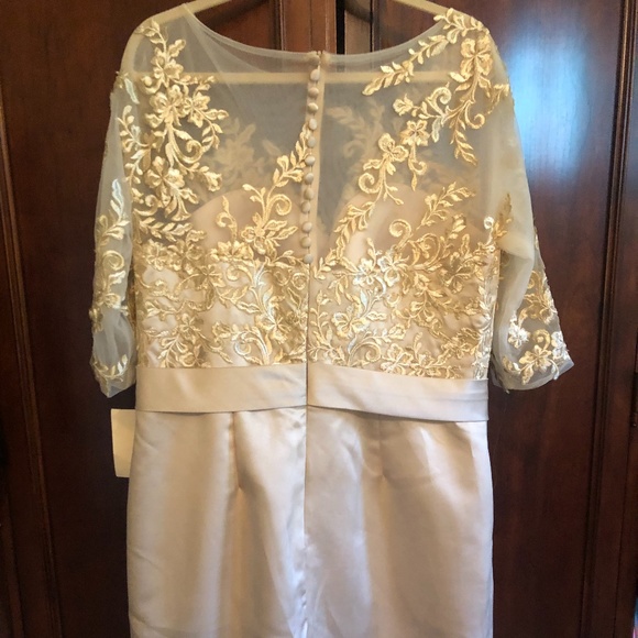 Champagne Size 18 Straight Gown by LT LanTing Bride - Picture 2 of 7